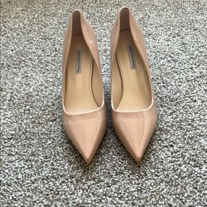 Nude Leather Pumps